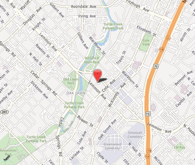 Location Map: 3535 Travis St Dallas, TX 75204